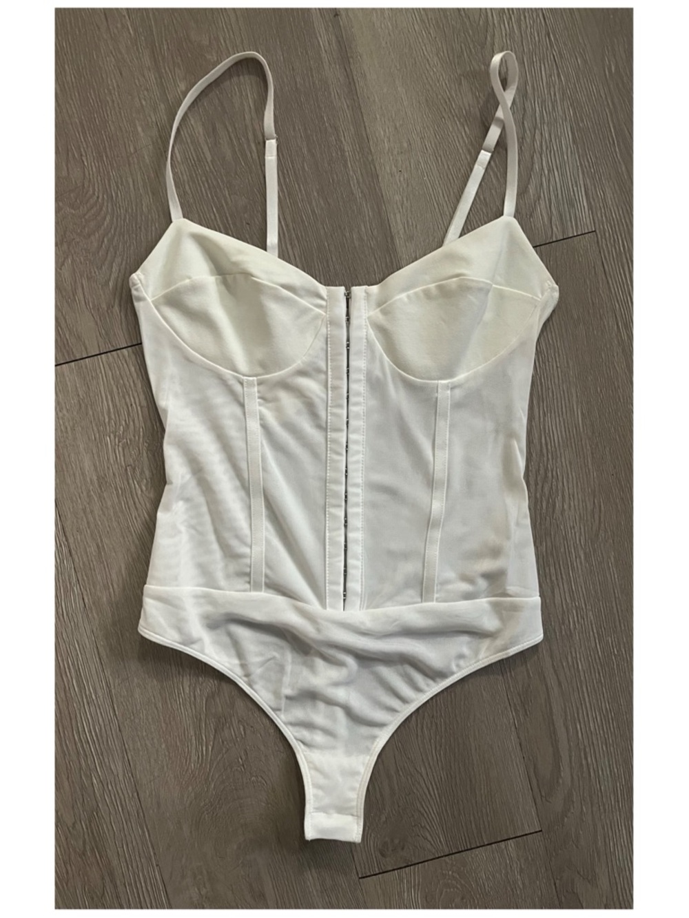 Free People white corset bodysuit Size S
